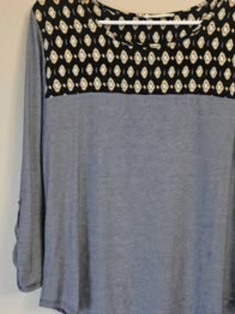 Navy Stripe Print Detail Top small - Le Lis / Stitch Fix
